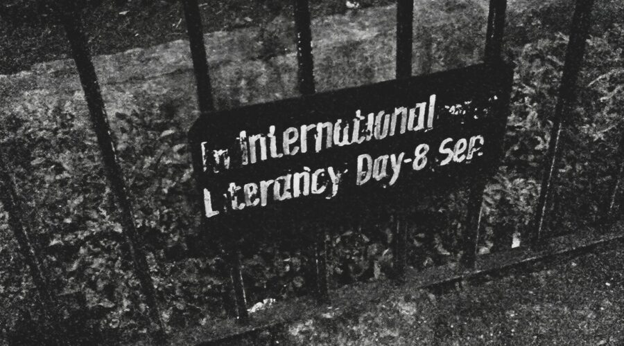 Misspelled Literacy Day Sign in Mumbai